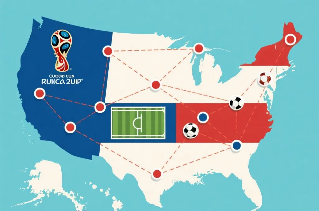 2026世界杯美加墨联合举办地图与球场分布示意图
